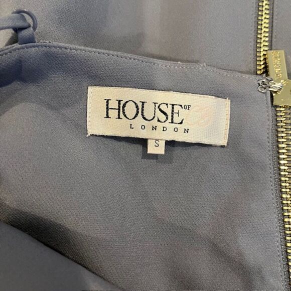 HOUSE OF CB London Raqa Purple V Neck Bodycon Full Zip Cocktail Mini Dress Small - Picture 4 of 14